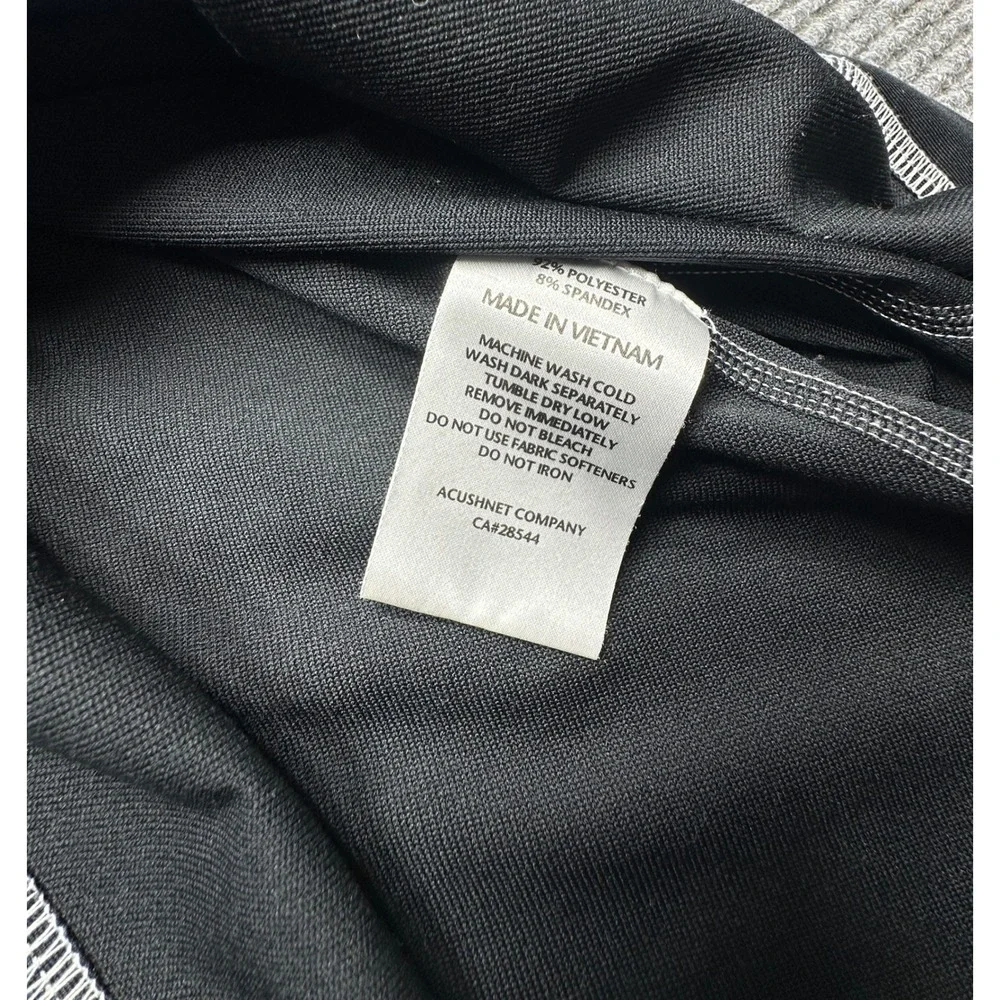 FootJoy Thermal Base Layer Men L Black Long Sleeve Mock Neck Contrast Stitching